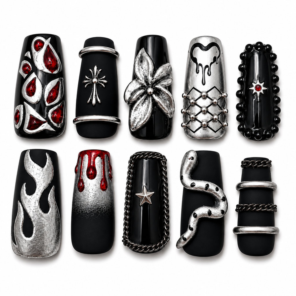 Black, Silver and Red Luxe